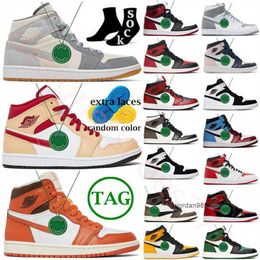2023 OG Lost Found 1 Chaussures de basket-ball Jumpman 1s Low Patent Bred Chicago Lost Reverse Mocha Sail Black Starfish Taxi Gorge Green Stage Haze Hommes