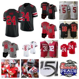 Ohio State Buckeyes Stitched Football-shirt 55 Matthew Jones 41 Josh Proctor 21 Pryor 7 Kyion Grayes 28 Carrico 18 Marvin Harrison Jr. 9 Jayden Ballard 51 Montgomery