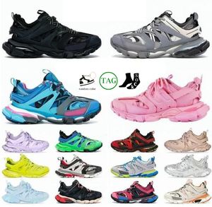 2023 sur Cloud Shoes Track 3.0 Baskets Triple Plateforme Entraîneur Chaussures Hommes Femmes Baskets En Cuir Blanc Noir Vert Bleu Nylon Imprimé Plateforme Chaussure 35-46 Designer