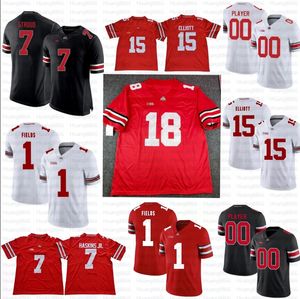 Maillot de football OSU Ohio State Buckeyes College Marvin Harrison Jr. Sonny Styles Emeka Egbuka J.T. 2023 Tuimoloau Sawyer Henderson George Kyle McCord Fields Tate Hicks