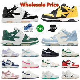 2023 Out Sneakers Designer Casual Shoes Famosos entrenadores para hombres, mujeres, negro, blanco, amarillo, cuero vintage, zapatos OW, zapatillas de plataforma de lujo 35-45 i1Z9 #