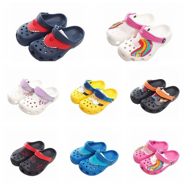 2023 Bande dessinée de plage en plein air Garçons Sandales d'été Bébé Toddler Little Big Kids Slip-On Foam enfants Léger bout fermé coureur en mousse gros bébé toboggan pantoufle dsize 25-35