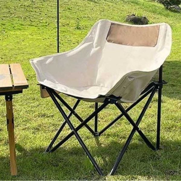 Chaise pliante d'extérieur 2023, camping portable, tabouret de pêche, pique-nique, chaises de randonnée de camping Moon Art Lie