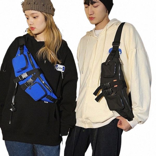 2023 Sport de plein air imperméable Techwear Sac à bandoulière Hommes Femmes Hip Hop Tactique Fonctionnel Poitrine Sac de taille Coin Phe Fanny Pack v7K8 #