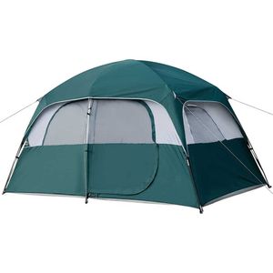 2023 Outdoor Benodigdheden 5-8 Persoon Dubbellaags Regendicht Familie Vrijetijdspark Jacht Tuinhuisje Tenten Voor Camping Grote Tent