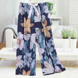 2023 broek vrouwen Katoen zijde pyjama vrouwen broek zomer plus size losse casual wijde pijpen broek netwerk rood rayon katoen hoge taille broek