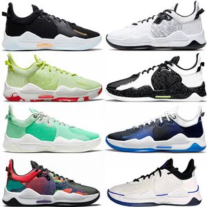 2023 Paul George PG 5 V Heren basketbalschoenen Hoogwaardige Clippers Getelte blauw poeder ingelegde peper multi-colour Oreo PlayStation PG5 Trainers Men Big Size Sneakers