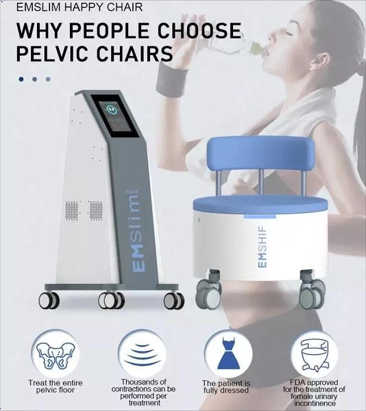 2023 Plancher pelvien EMS Muscle réparé amincissant Exerciseur EMSLIM HIEMT machine de massage à combustion des graisses Stimulateur musculaire EM-chaise équipement de siège de serrage vaginal