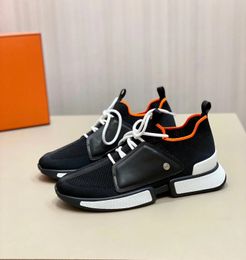 2023 Perfect Merk Sportieve Look Vertrek Sneakers Schoenen Gebreid Kalfsleer Rubberen Zool Runner Mesh Lichtgewicht Skateboard Flexibele Goedkopere Trainer