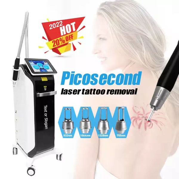2023 Picoseconde Laser pour les spots de salon Retrait des pigments de tatouage Machine de beauté faciale ND Yag Lazer Black Doll Treatment Equipment