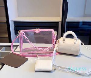 2023 piezas Bolsa de totalizadores de playa Bolsa de almohadas de lujo Diseñadores Bolsos Bolsos Monederos Mujeres Crossbody Cosmético Caja transparente PVC Jelly Clear Bolso Tarjeta Monedero Bolsa