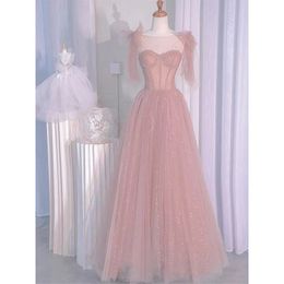 2023 rose sirène robes de bal avec des cristaux de surjupe perlée illusion haut en satin sur mesure froncé robes de soirée robes formelles, plus la taille occasion porter