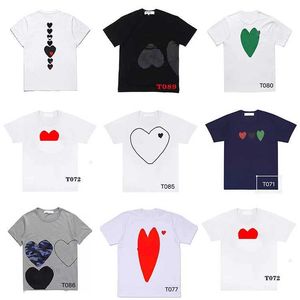 2024 Play Designer heren t-shirts casual dames des badge Garcons kwaliteit print korte mouw kort t-shirt paar harten t-shirt