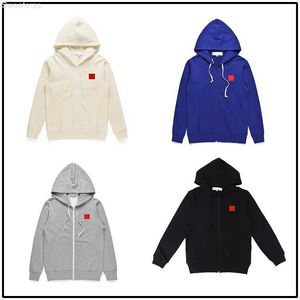 2023 Play Mens Sweats à capuche Zipper Sweat à capuche Red Heart CDG Sweat à capuche Standard et polaire Des Jumpers Femmes Garcons Vêtements de sport à manches longues