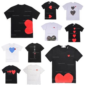 2023 Play Mens T-shirt Designer Red Comes Heart Femmes Garcons S Badge des Quanlity Ts Cotton CDG broderie à manches courtes BG