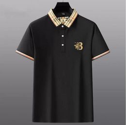 2023 Polo Été Burbrerys Hommes Revers À Manches Courtes Lettre Broderie T-shirt Mode Coton À Manches Courtes Polos Hommes Tide Marque