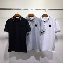 2023 Polo Topstoney Zomer cp Shorts EILAND Kraag Mannelijke Polo Stones Shirt Mannen Korte Mouw Slim Fit T Motion huidige 548ess