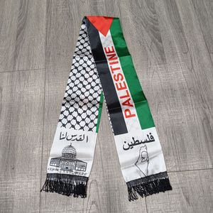 2023 Polyester Bedrukte Halster Sjaal Palestina Thema Sjaal Met Rand Twee Kanten 2 Stijlen