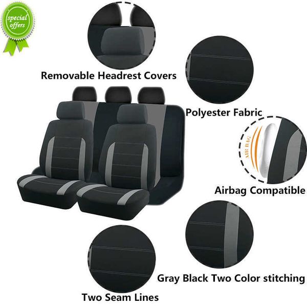 2023 polyester universel housses de siège de voiture tissu de couture pour s ensemble complet compatible avec la plupart des airbags de camion Suv