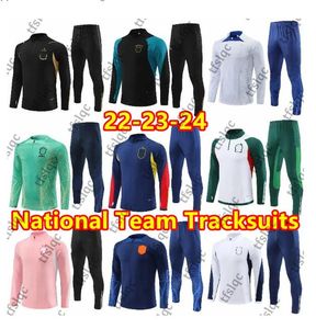 2023 Tracksuits populaires Allemagne Espagne Pays-Bas Angleterre Brésil Argentinas French Kid and Men Training Suit Long Manche de football Kit Mexico Ltaly