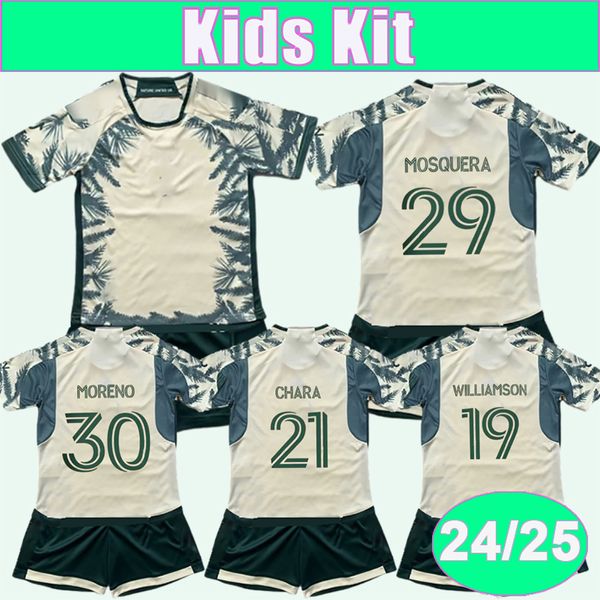 24 25 Portland Timbers Kit Kit Jerseys de fútbol Mora Bravo Moreno Chara Antony Williamson Traje de fútbol Traje de fútbol Uniformes de manga corta