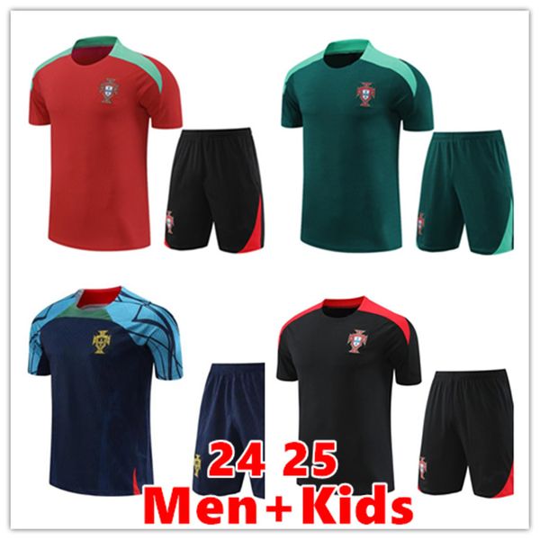 2023 Portugals Tracksuits Sweats-shirt Portuguesas Football Training Costume 23 24 Portuyser Shorts Sleeves Tracksuit Suit Kits survivant
