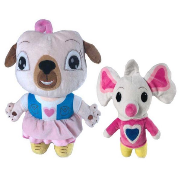 2023 Educación Preescolar Lindo Kindergarten Chip Patata Rosa Perro y Ratón Juguete de Peluche