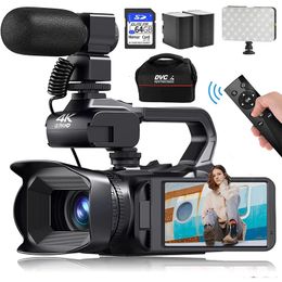 Caméra vidéo numérique Pro 4K 60FPS, caméscope Vlog pour Tiktok, Webcam en direct, Zoom 18X, rotation tactile, 2023, 240106