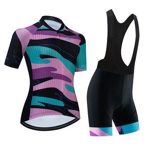 2023 Pro femmes été cyclisme maillot ensemble à manches courtes VTT cyclisme vêtements respirant vtt vélo vêtements porter costume V3