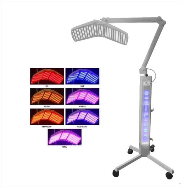 2023 Professionnel 7 couleurs LED Stand podynamique PDT Machines Rajeunissement de la peau Salon de beauté Utiliser un masque facial Bio Light Therapy P2610654