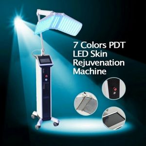 2023 Professional 7 Colors Photodynamic Stand Pdt Machine Rejuvenecimiento de la piel para uso en salones de belleza Máscara facial LED Bio Terapia de luz Fotón Equipo de tratamiento de la piel