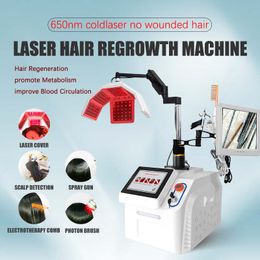 2023 professionelle Laser Maschine Schönheit Gerät Haar Wachsen Diode Laser PDT LED Rot Licht Haarausfall Behandlung Schönheit Salon heimgebrauch