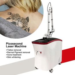 2023 máquina profesional de eliminación de tatuajes con picolaser, punto de pigmento láser para eliminar el tratamiento del acné, equipo de belleza, soporte multilingüe, aprobado por la CE