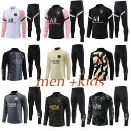 2023 psgES trainingspak 22 23 24 kinderen voetbal kits mannen voetbal trainingspak survetement voet uniform chandal volwassen kit ensemble tuta 1222