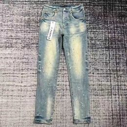2023 Púrpura-Bran* Diseñador de hombres Antienging Slim Fit Casual Jeans Pu2023900 Tamaño 30-32-34-36-38FJ3T