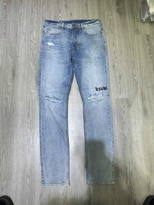 2023 Purple Jeans Designer Purple Ksubi Jeans Version correcte exclusive Marque Elastic Casual Long Men's Summer New Style Designer Jeans 4T2AM
