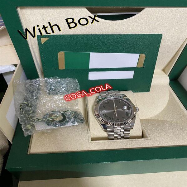 2023 QC Check Montre-bracelet de luxe Banquet haut de gamme Montres de qualité supérieure 41mm Lunette cannelée en acier Mouvement saphir vert Mécanique Au299v