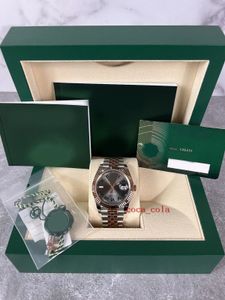 2023 QC Check Montre-bracelet 41 mm Datejust 41 Deux tons Or rose Wimbledon Jubilee 126331 Mouvement automatique mécanique Montres pour hommes Bracelet BOX / PAPIERS