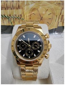 2023 QC Horloge 40mm 116503 116523 Saffier 18K Geel Goud zwart Geen Chronograaf Mechanische Automatische Heren Horloges