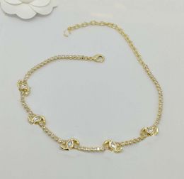 Collier pendentif à breloques de qualité 2023, avec perles de cristal et diamant scintillant en plaqué or, avec tampon de boîte PS7402A
