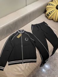 2023 Qualité Hommes Coton Designer Survêtement SlongSleeve Casual Sportsuit Asiatique Taille M-3XL Couleur Noir et Blanc