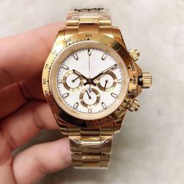 2023 Calidad DAYTONGNA Reloj ST9 Acero Oro amarillo 40 mm Automático 3866 Movimiento mecánico Cristal de zafiro Bisel de cerámica Relojes con esfera de plata para hombre