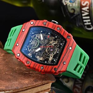 2023 R Persoonlijkheid Wood Watches Business Carbon Fiber Men Kwarts Kijk high-end creatieve mode eenvoudige tafel des