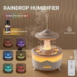 Humidificateur de nuage de pluie goutte à goutte d'eau avec diffuseur de gouttes de pluie à distance, lampe à Air champignon 2023 231220