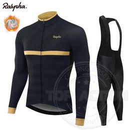 2023 Raphaful Winter Thermal Fleece Cycling Jersey Set à manches longues Route de vélos MTB ROPA CICLISMO 231221