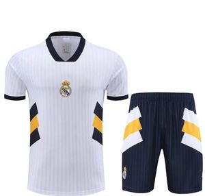 2023 Real Madrids Nieuwe voetbaltruien 20 24 trainingspakken voor korte mouwen Men Kit Voetbal Training Kleding Outdoor Jogging shirt