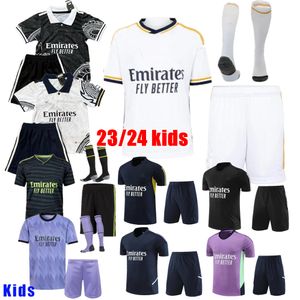 2023 REAL MADRIDS camisetas de fútbol 22 23 24 nuevo kit de fútbol para niños VINI JR BENZEMA TCHOUAMENI CAMAVINGA MODRIC RODRYGO chándal de fútbol chandal futbol sudadera superior
