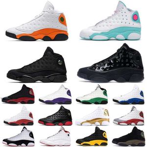 2023 Livraison gratuite Red Flint Jumpman 13s Chaussures de basket pour hommes femmes 13 Hyper Royal Court Purple # 45 Aurora Green Olive Black Cat Baskets pour hommes JERDON