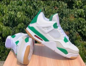 2023 Release Basketball Shoes 4 Pine Green 4s Sail Pine Green-Neutral Grey-White Men outdoor Sneakers TAILLE 7-13 Livraison gratuite