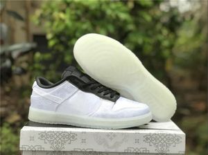 2023 Release Low CLOT Fragment Blanc Authentique Chaussures FRGMNT Blanc Noir 20e Anniversaire FN0315-110 Baskets Extérieures Avec Boîte D'origine